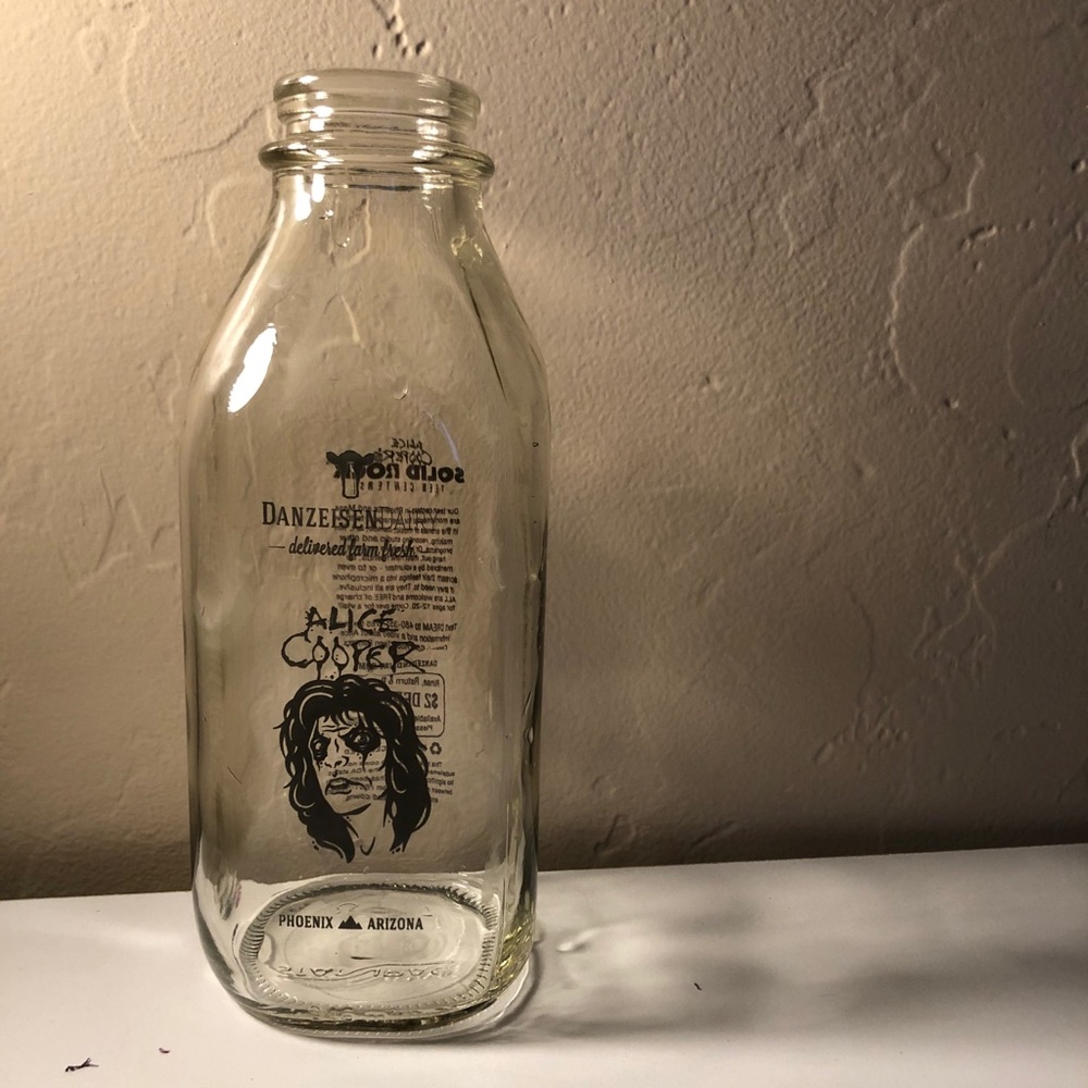 Alice Cooper limited edition milk bottle